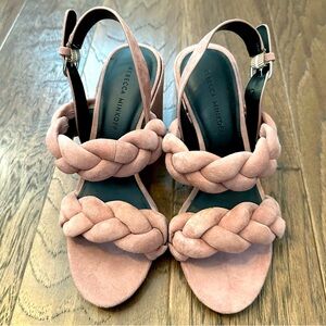 NEW Rebecca Minkoff mauve pink braided heels size 7